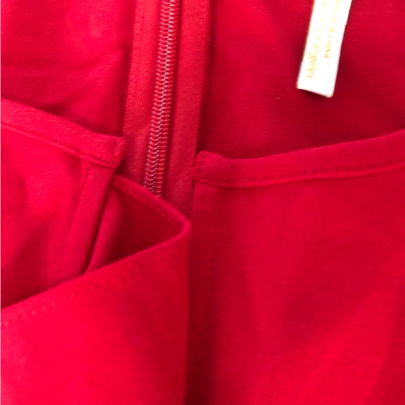 Laundry by Shelli Segal Asymmetric Ruffle Keyhole Mini Dress Red SZ 2 - Picture 11 of 14